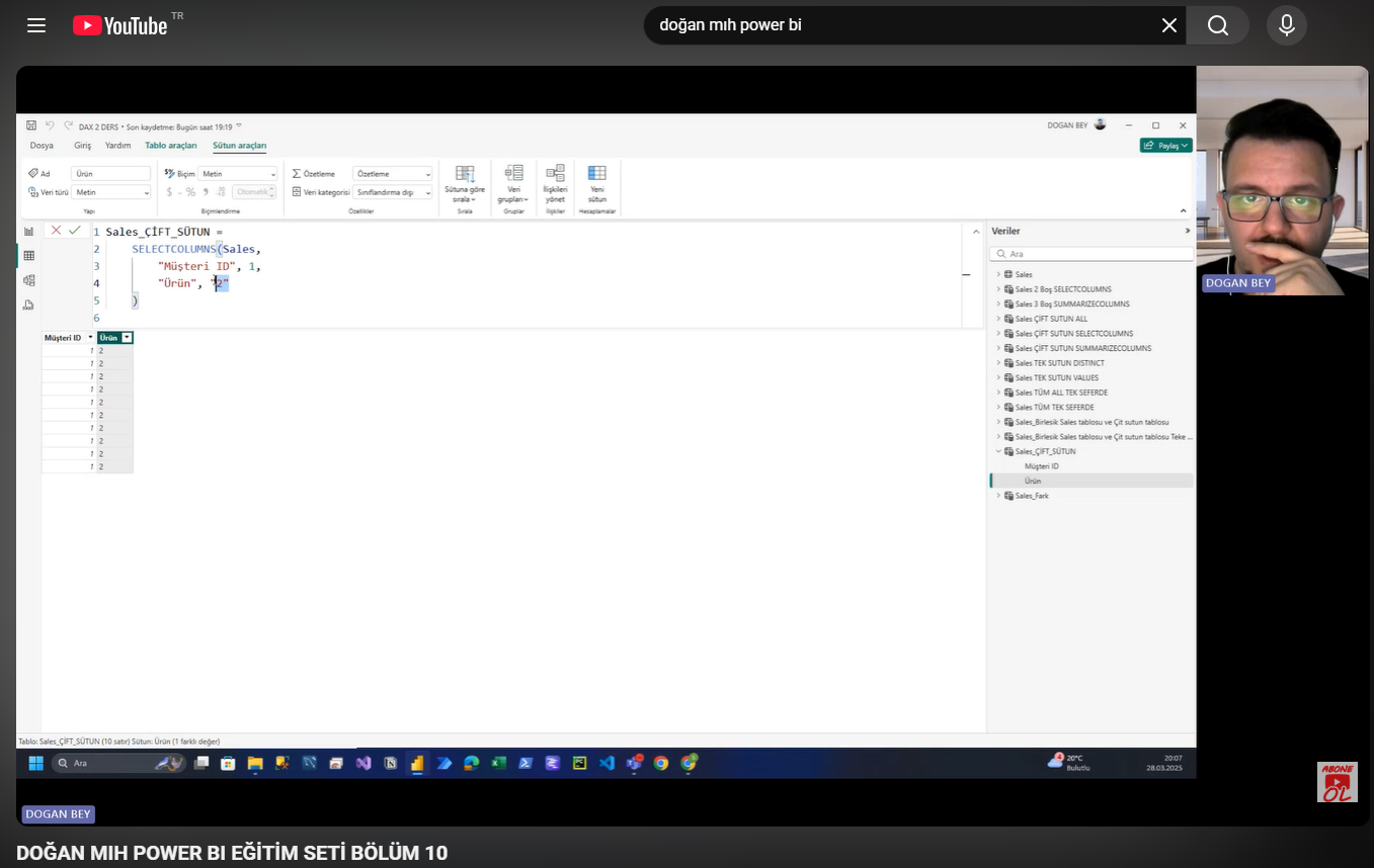 Doğan MIH uygulamalı Power BI ve DAX eğitimi